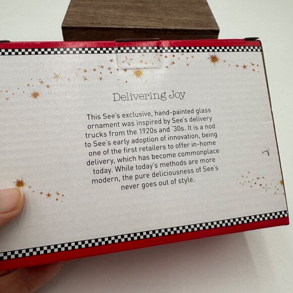 Sees Candy Delivery Truck Ornament Glass Limited Edition 2022 Christmas - Picture 5 of 8